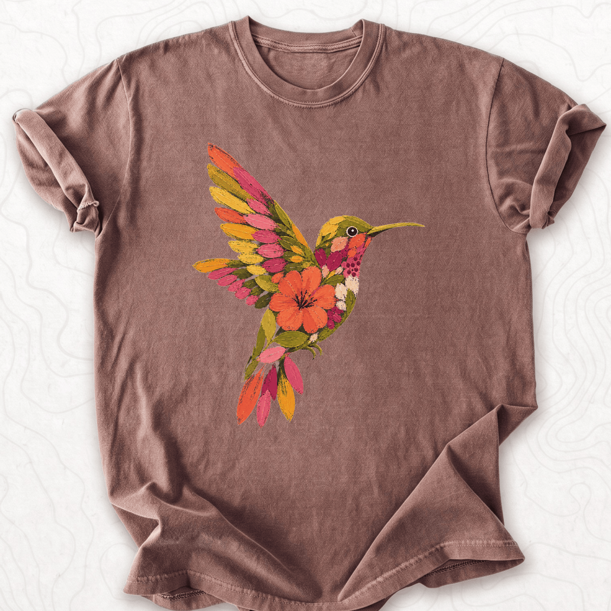 Floral Hummingbird T-shirt