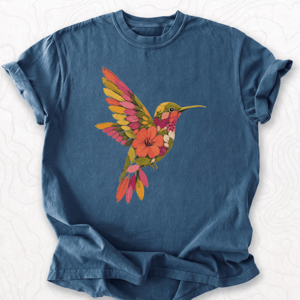 Floral Hummingbird T-shirt