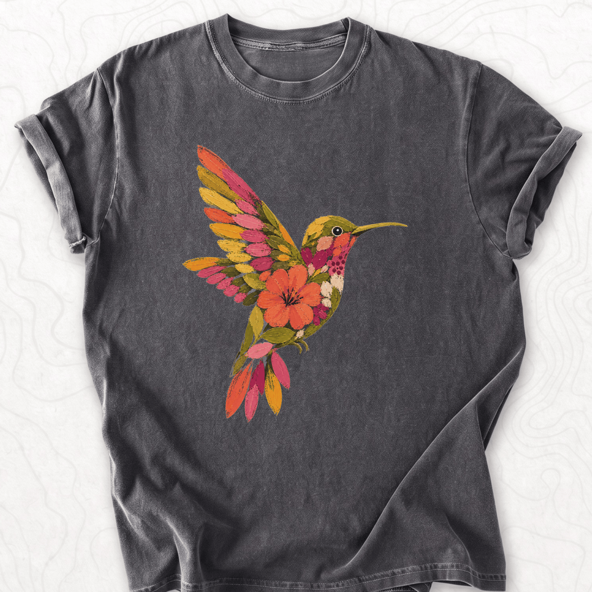 Floral Hummingbird T-shirt