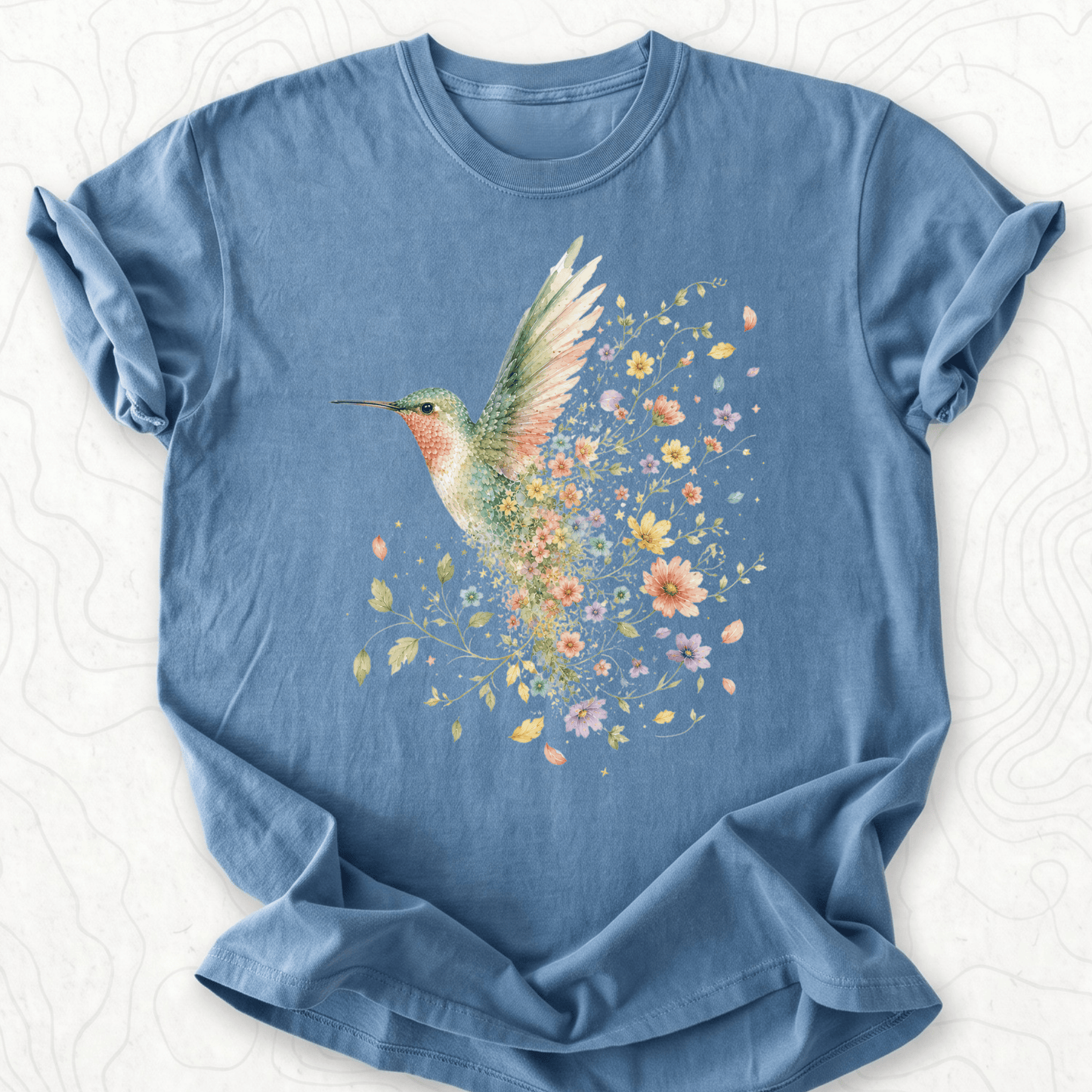 Floral Hummingbird T-shirt