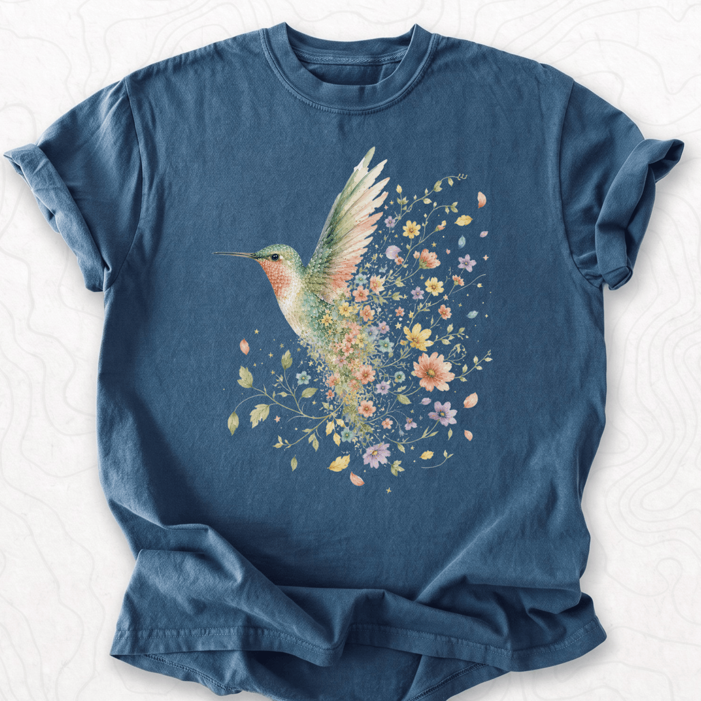 Floral Hummingbird T-shirt