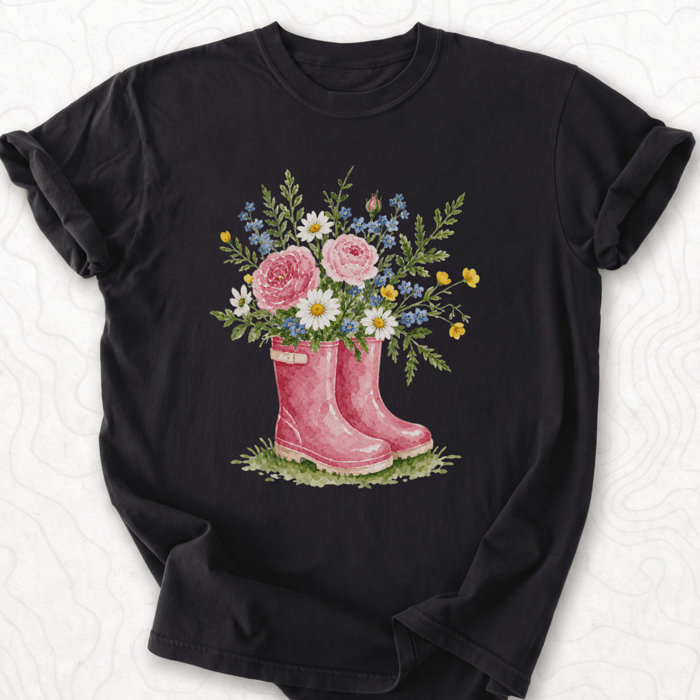 Floral Rainboots T-shirt
