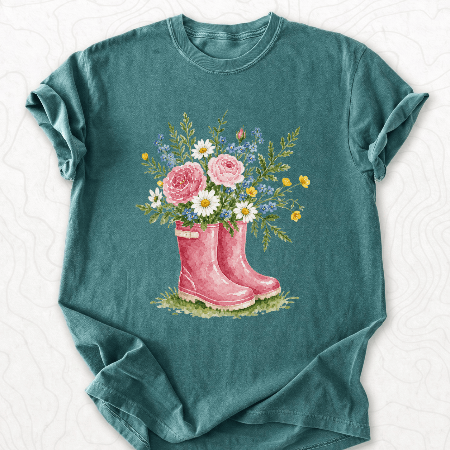 Floral Rainboots T-shirt