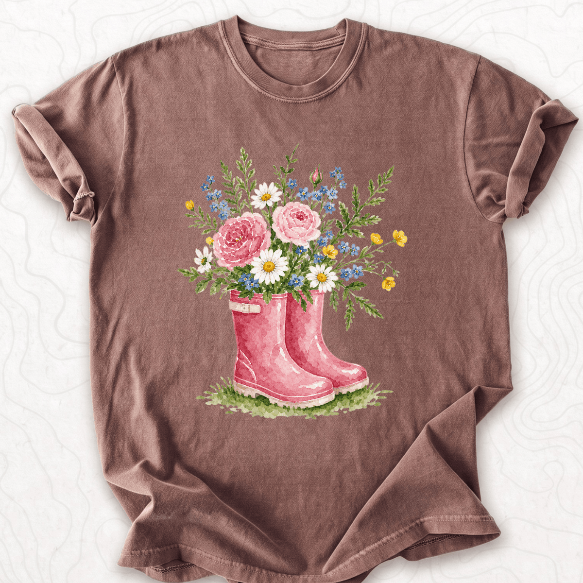 Floral Rainboots T-shirt