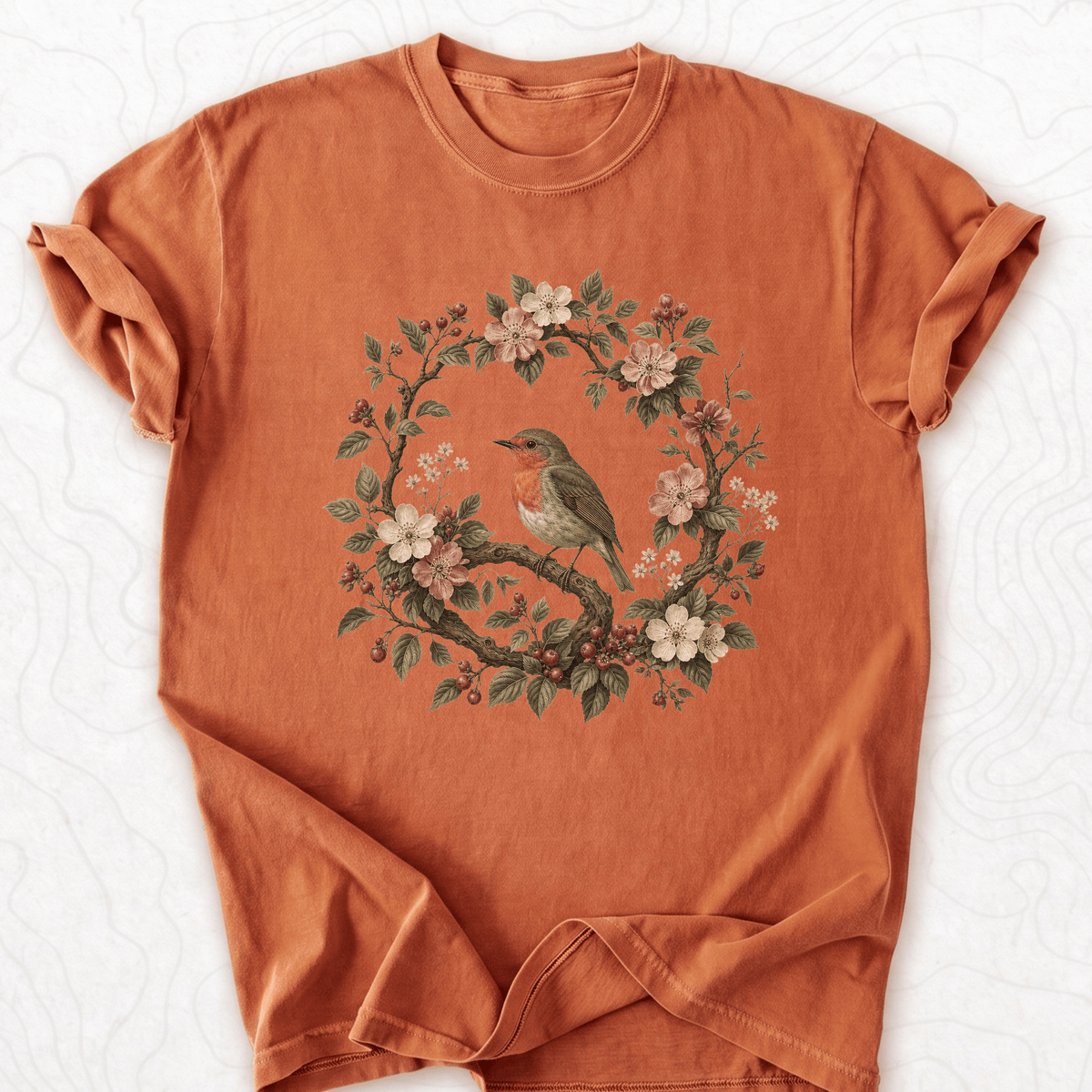 Floral Robin T-shirt