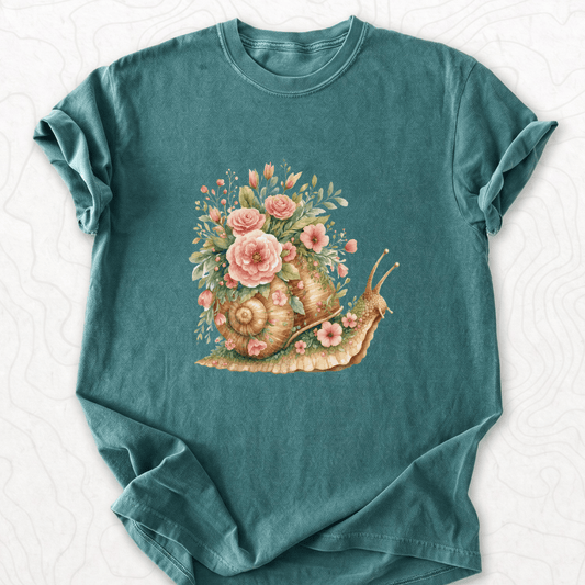 Floral Snail T-shirt