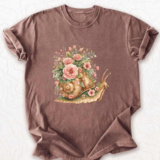 Floral Snail T-shirt