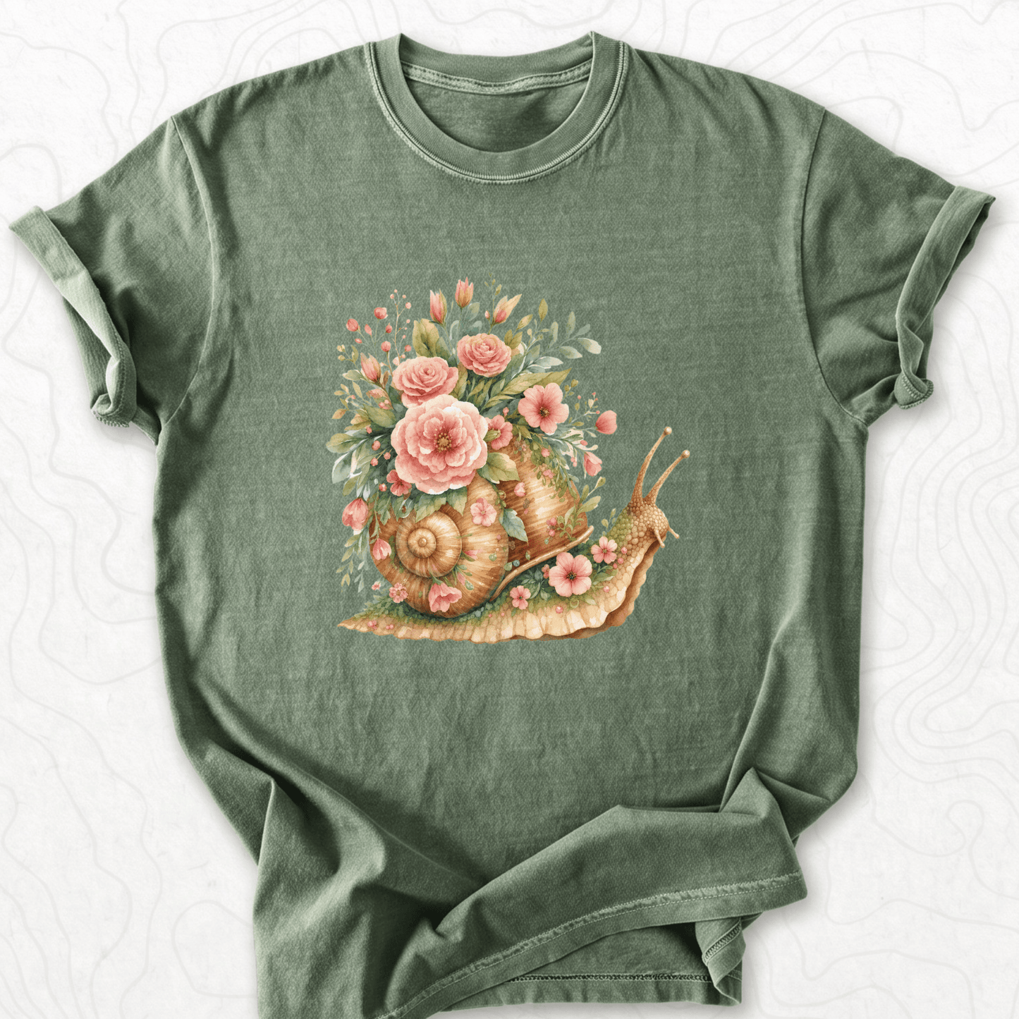Floral Snail T-shirt