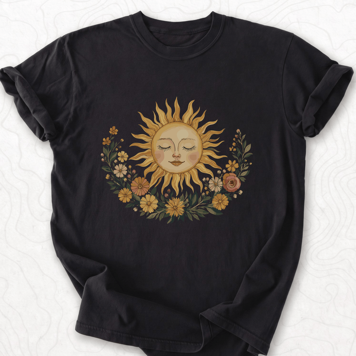 Floral Sun Face T-shirt