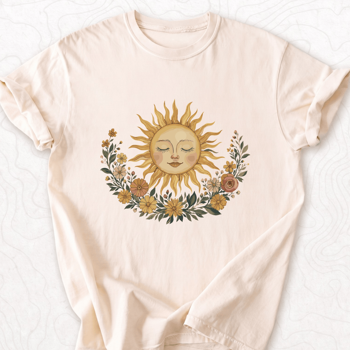 Floral Sun Face T-shirt