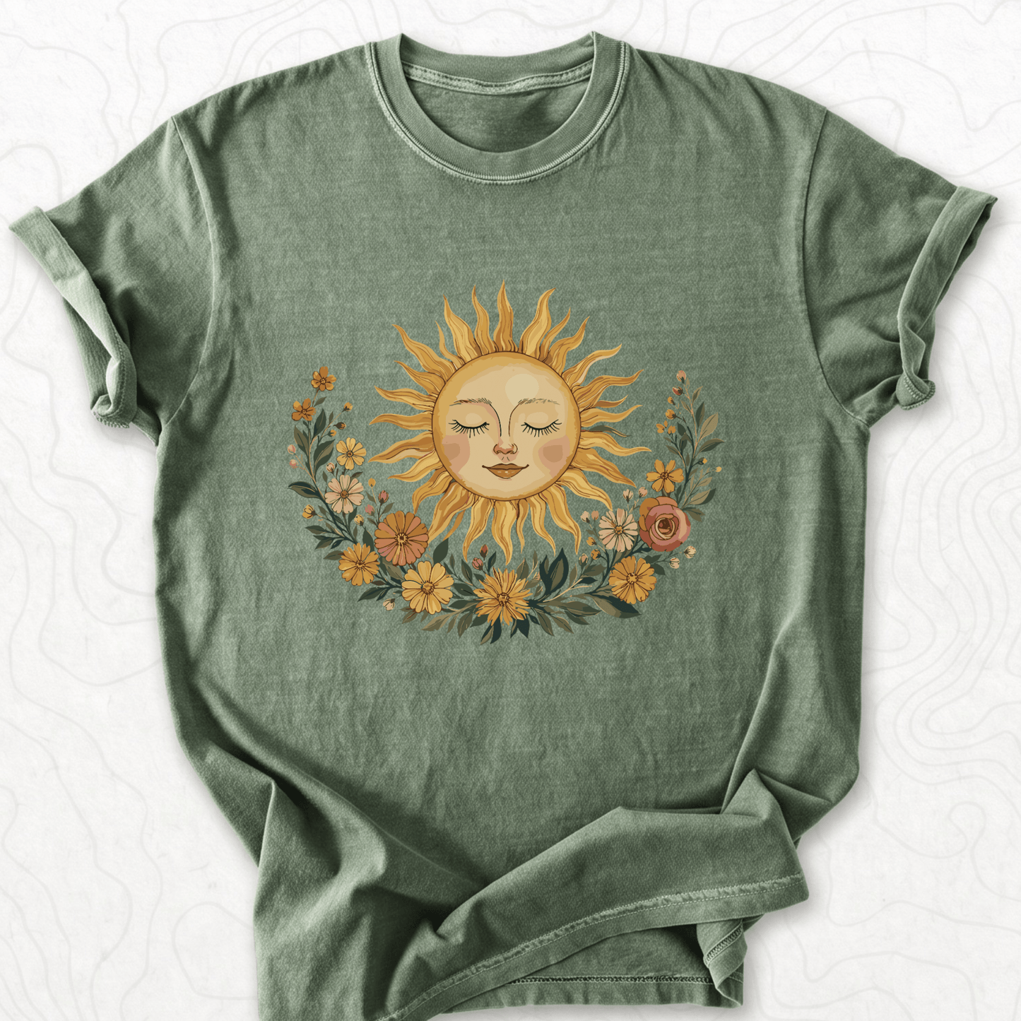 Floral Sun Face T-shirt