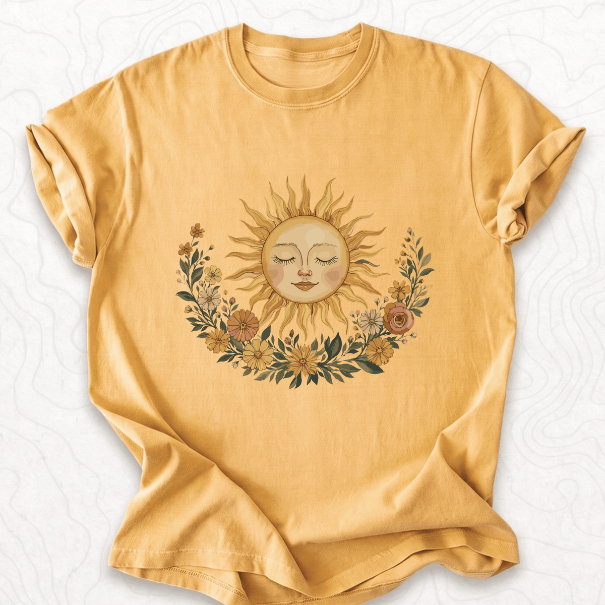 Floral Sun Face T-shirt