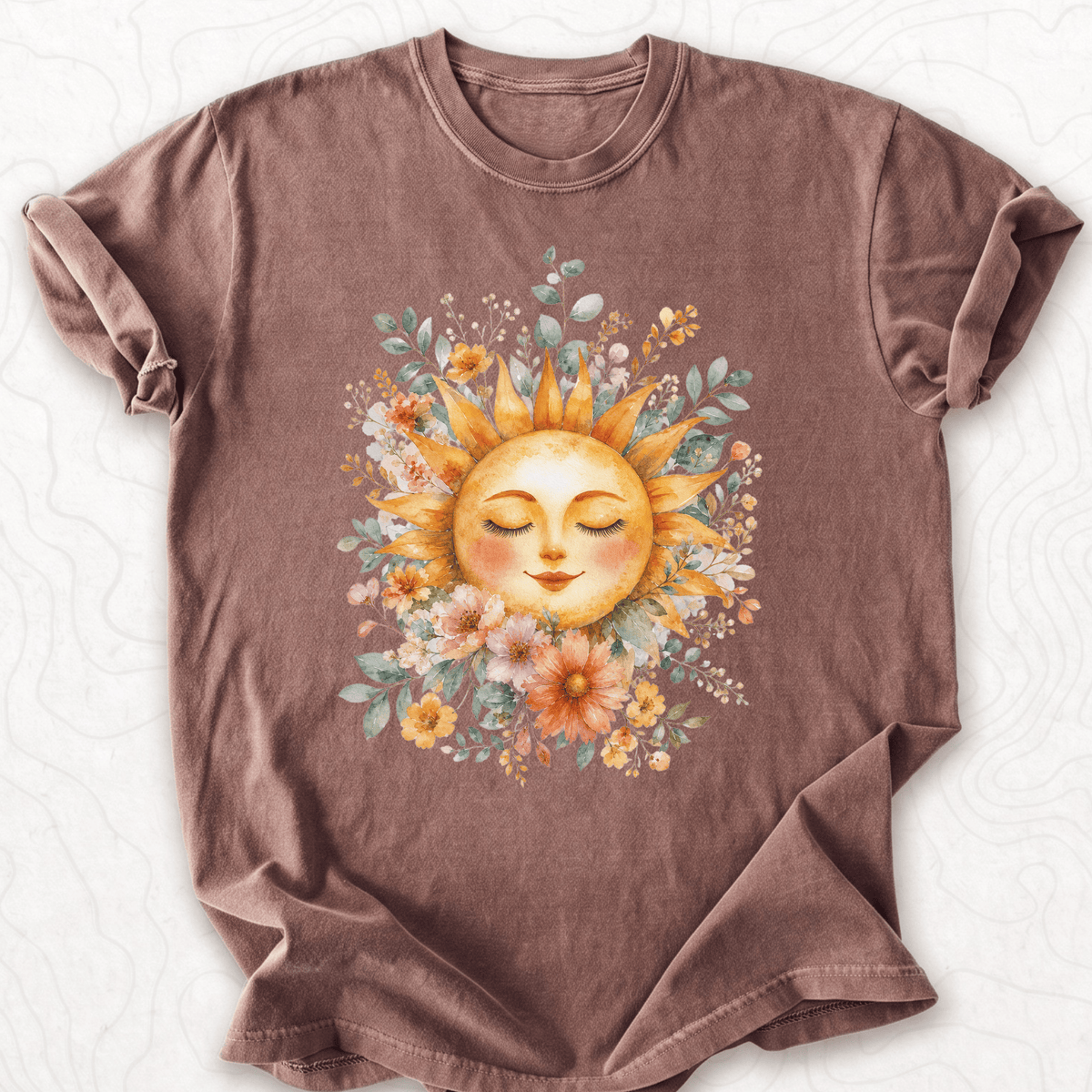 Floral Sun Face T-shirt