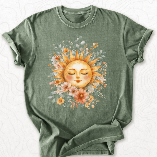 Floral Sun Face T-shirt