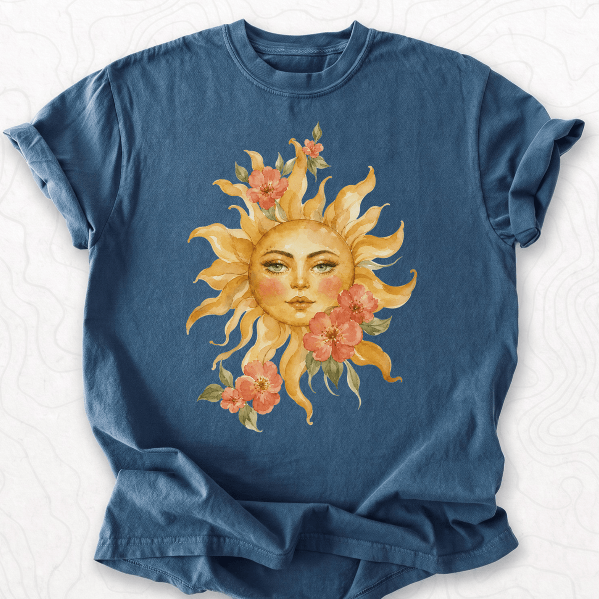 Floral Sun Face T-shirt