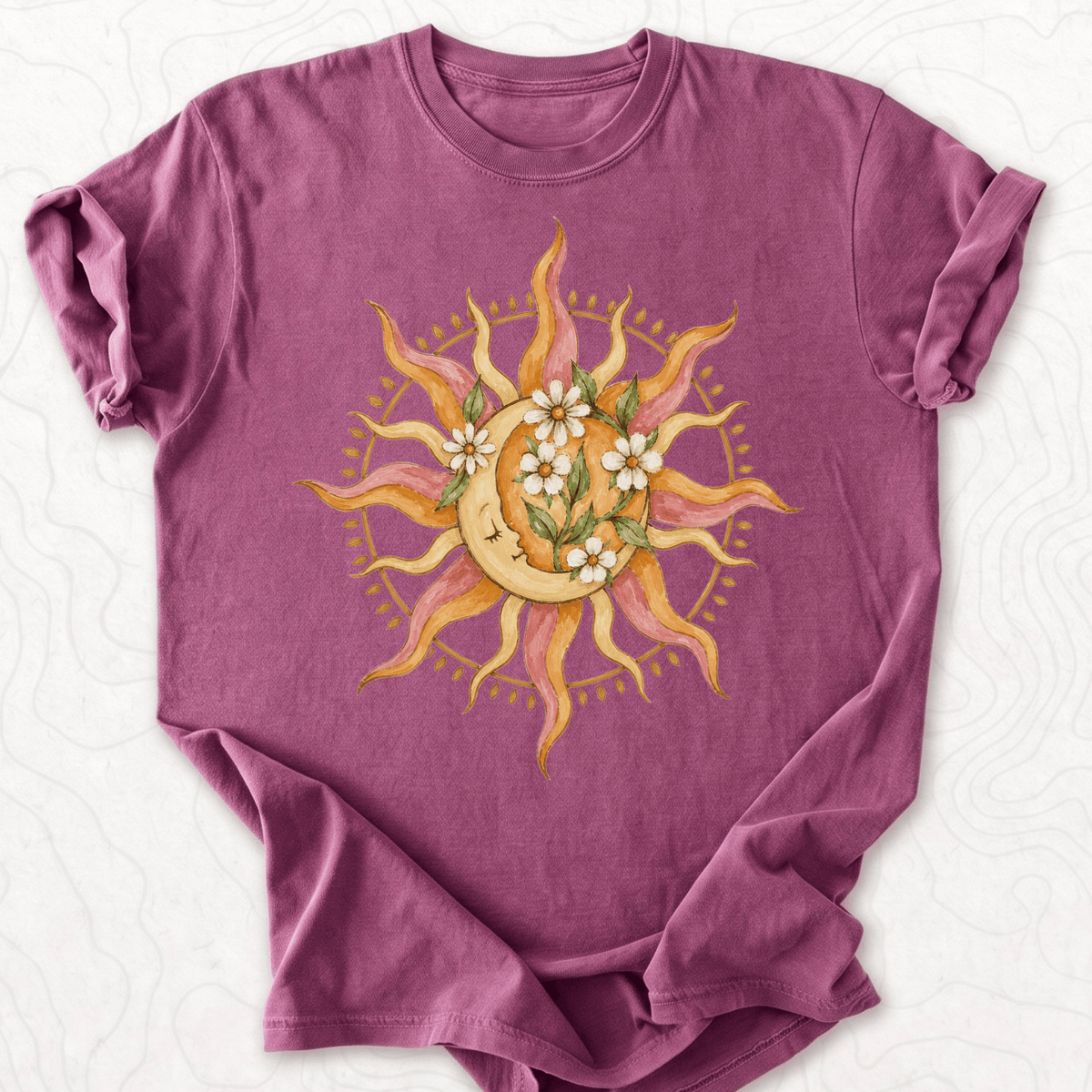 Floral Sun Moon T-shirt