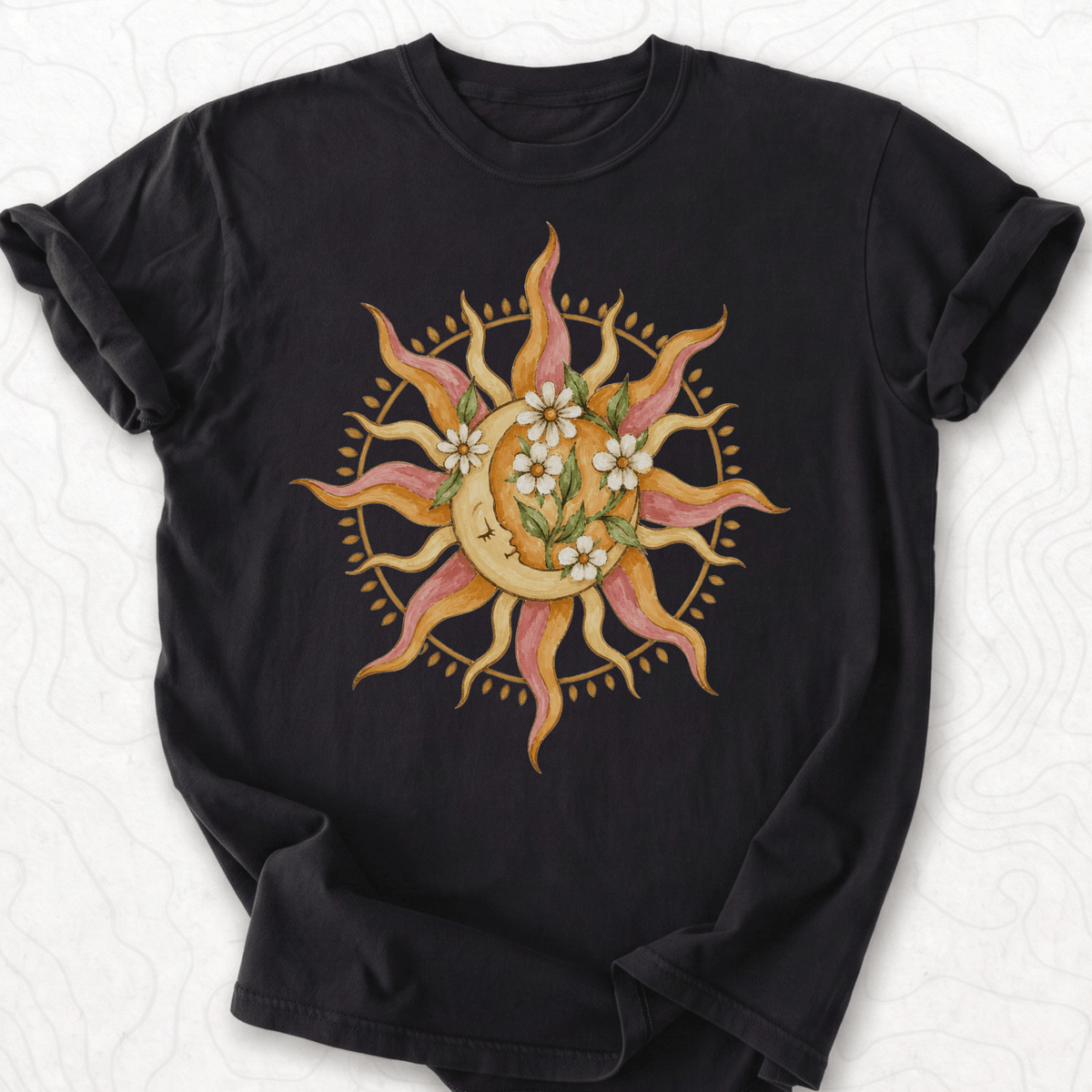 Floral Sun Moon T-shirt