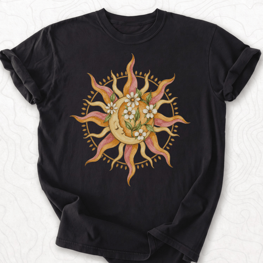 Floral Sun Moon T-shirt