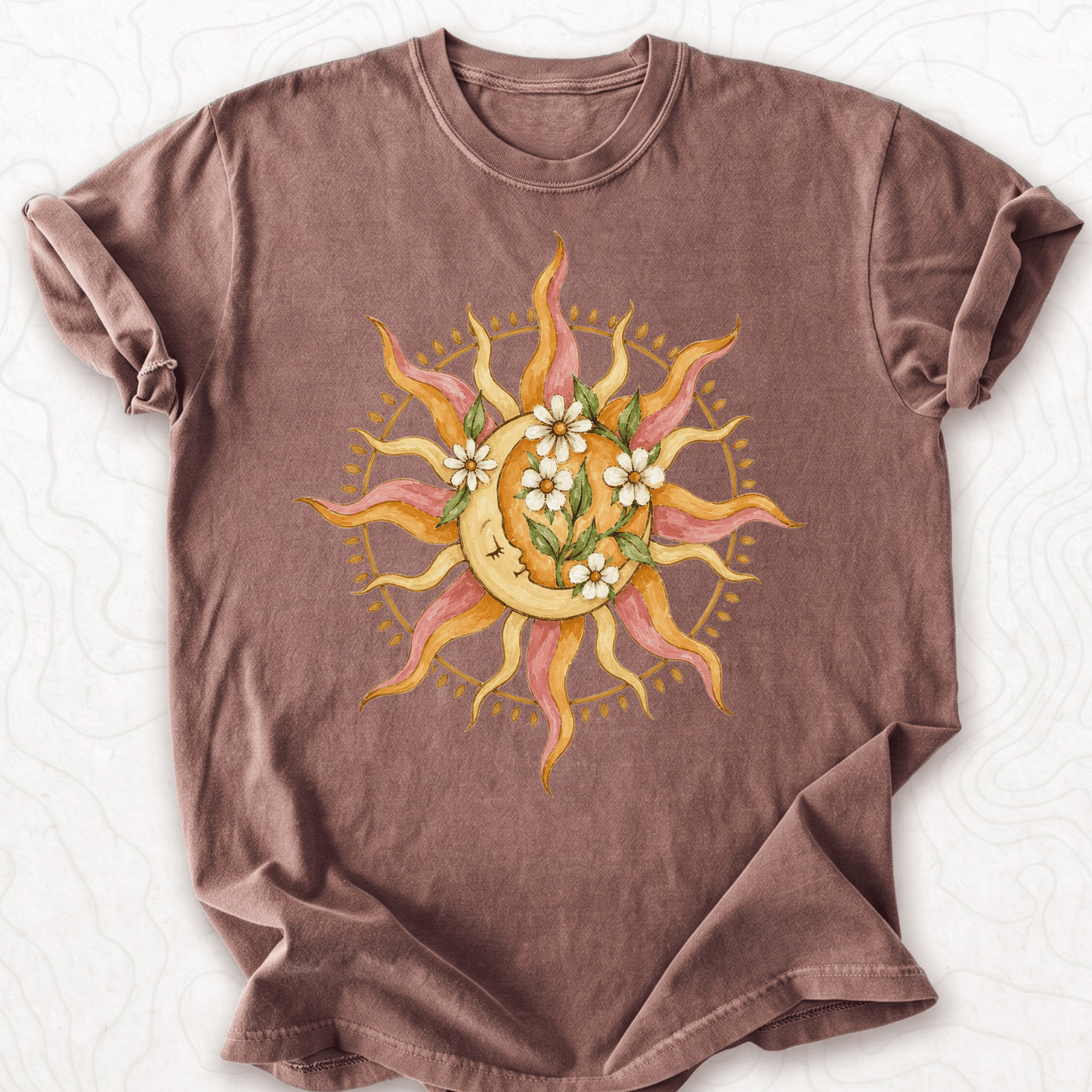 Floral Sun Moon T-shirt