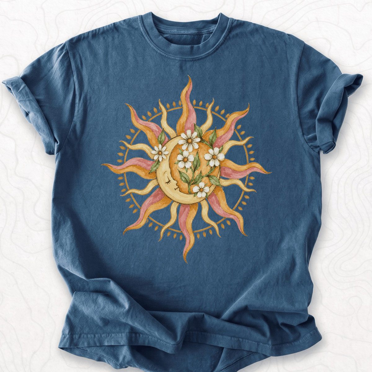Floral Sun Moon T-shirt