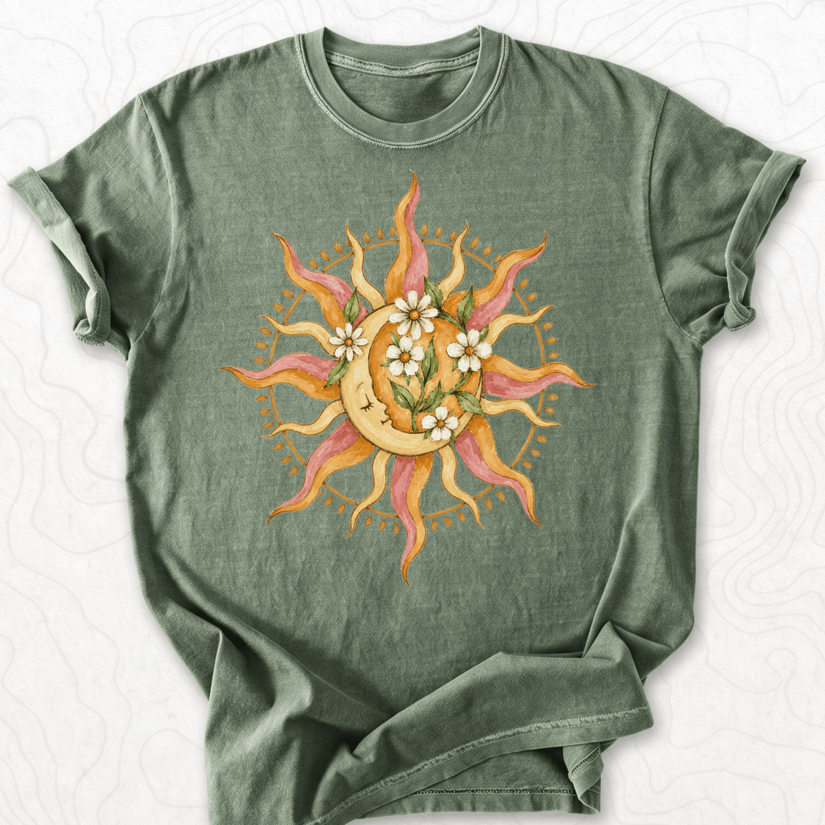 Floral Sun Moon T-shirt
