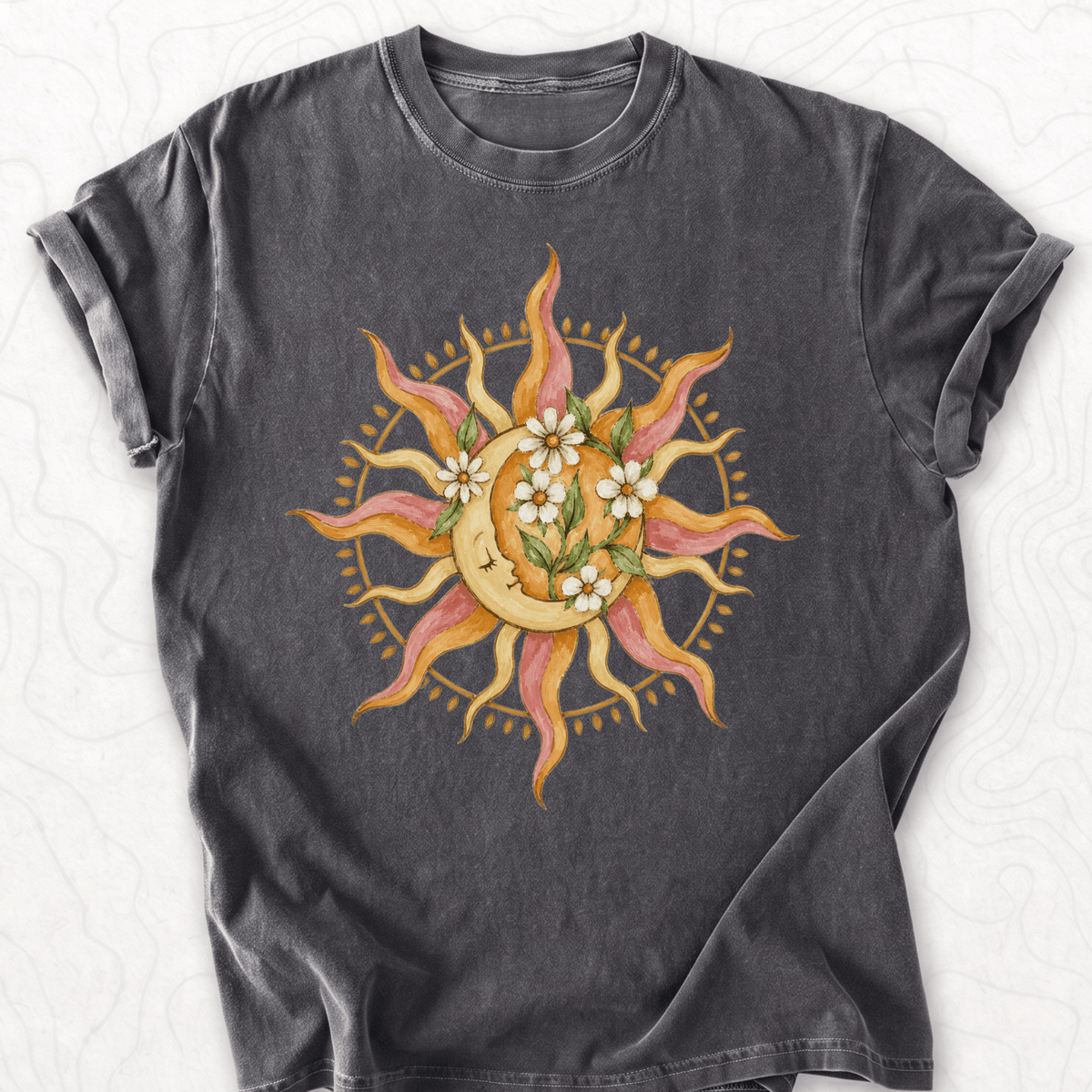 Floral Sun Moon T-shirt