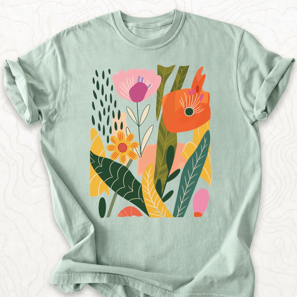 Abstract Floral T-shirt
