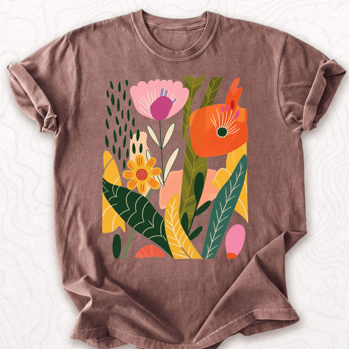 Abstract Floral T-shirt