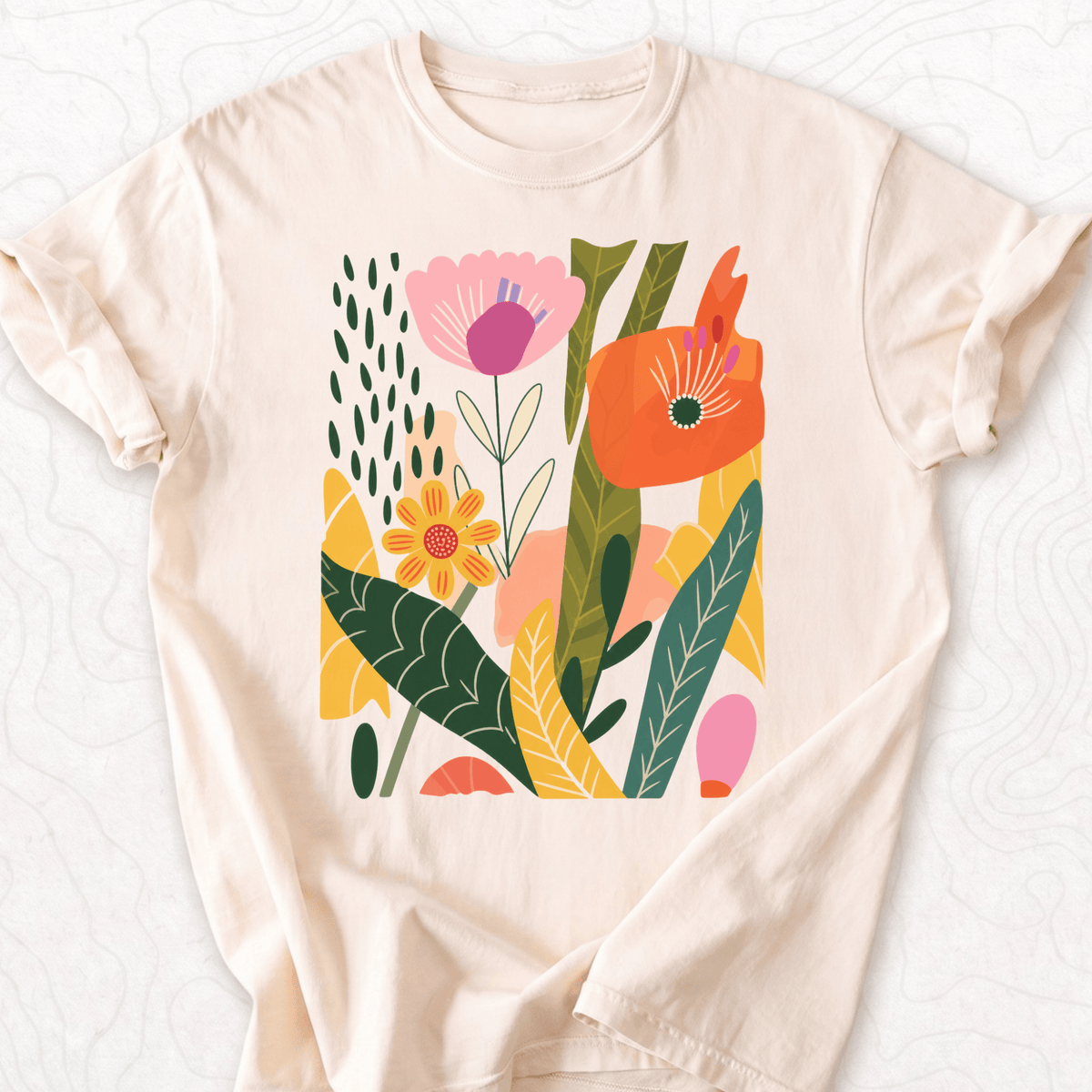 Abstract Floral T-shirt