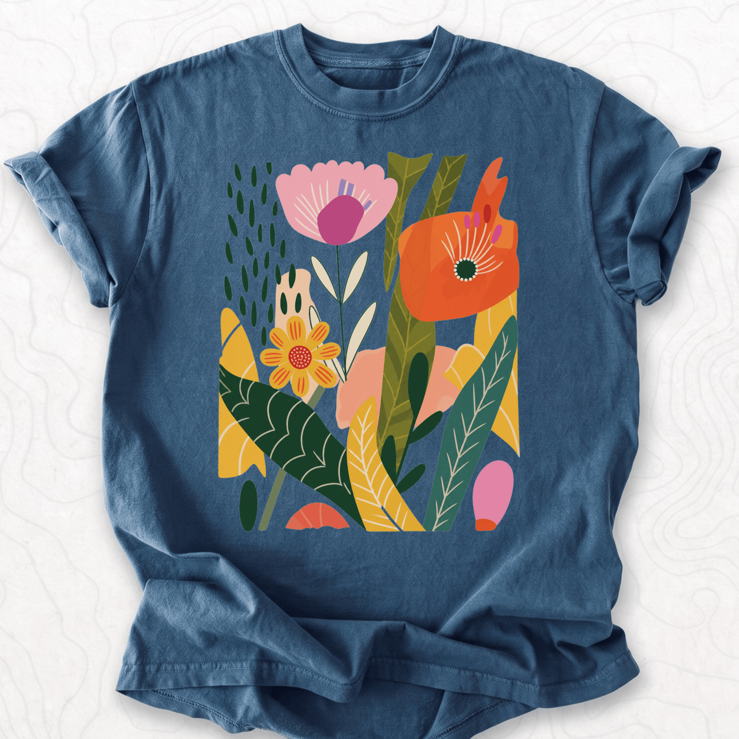 Abstract Floral T-shirt