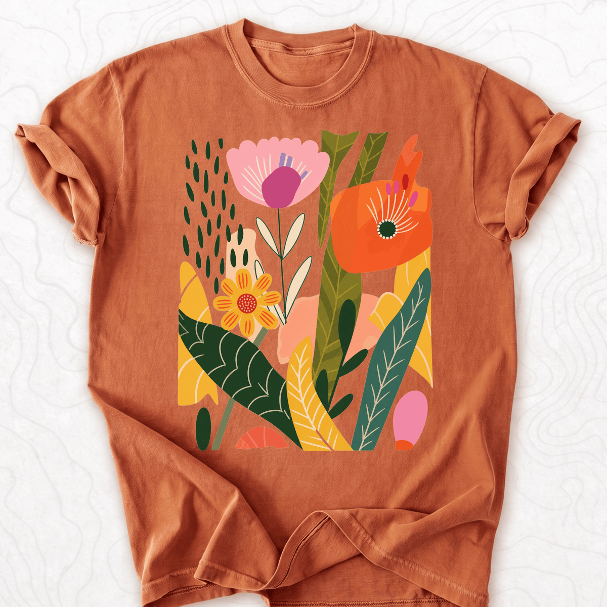 Abstract Floral T-shirt