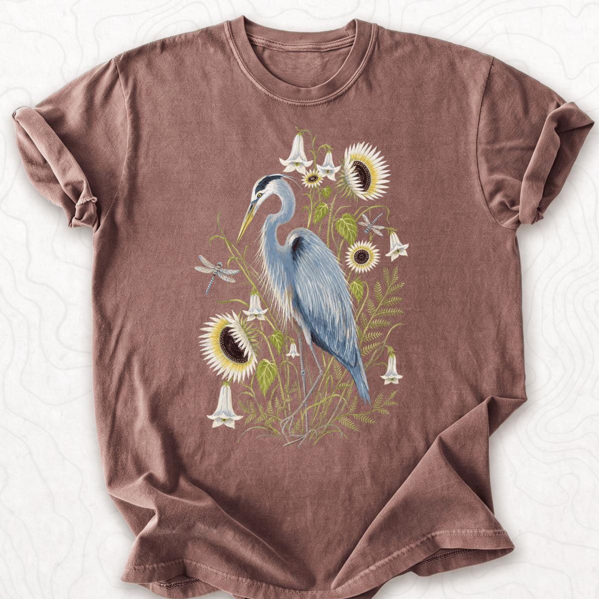 Heron Wildflowers T-shirt