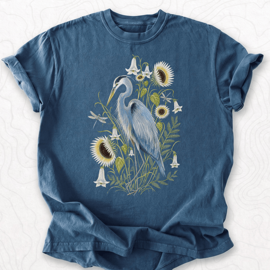 Heron Wildflowers T-shirt
