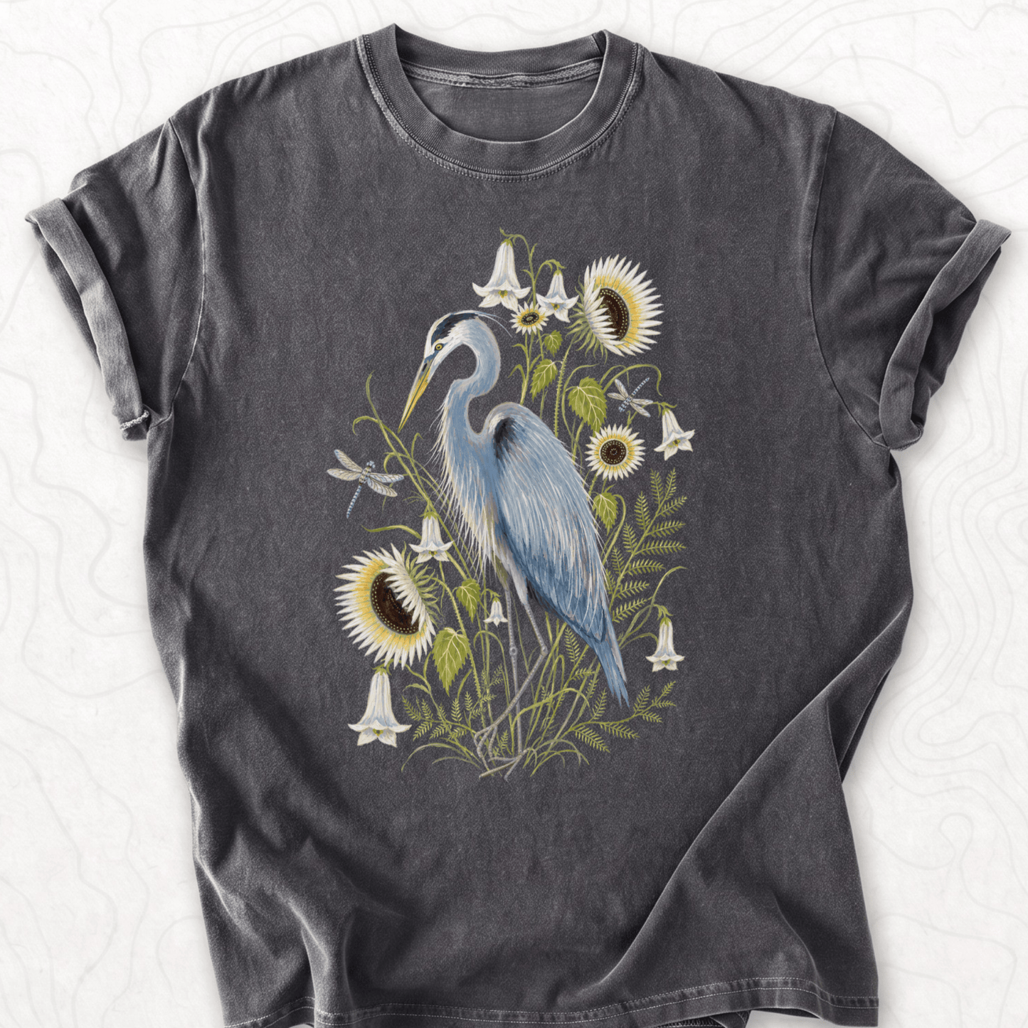 Heron Wildflowers T-shirt