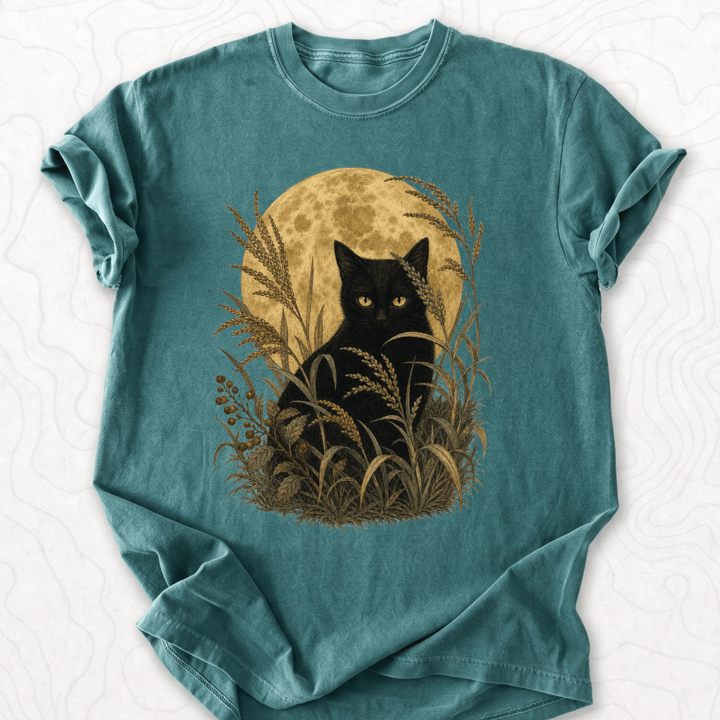 Moonlit Black Cat T-shirt