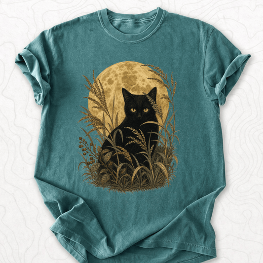 Moonlit Black Cat T-shirt