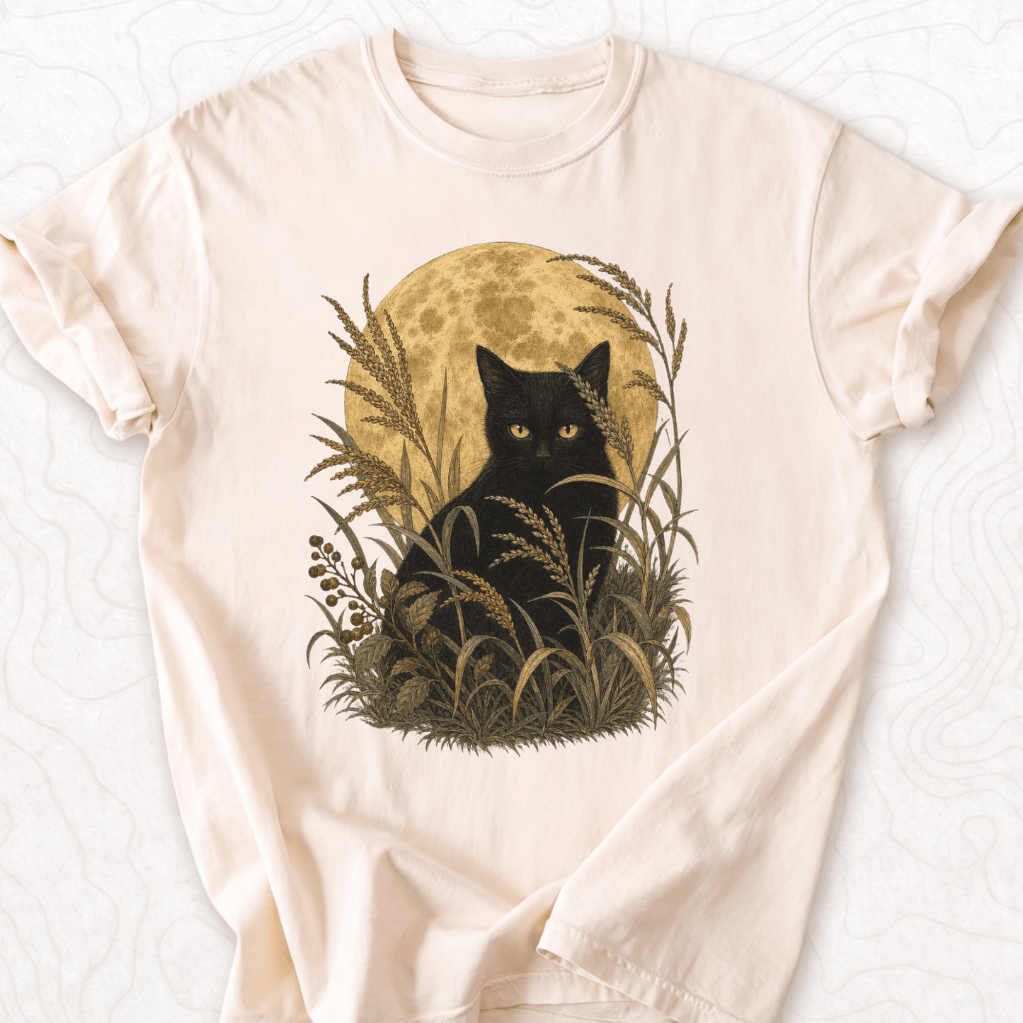 Moonlit Black Cat T-shirt