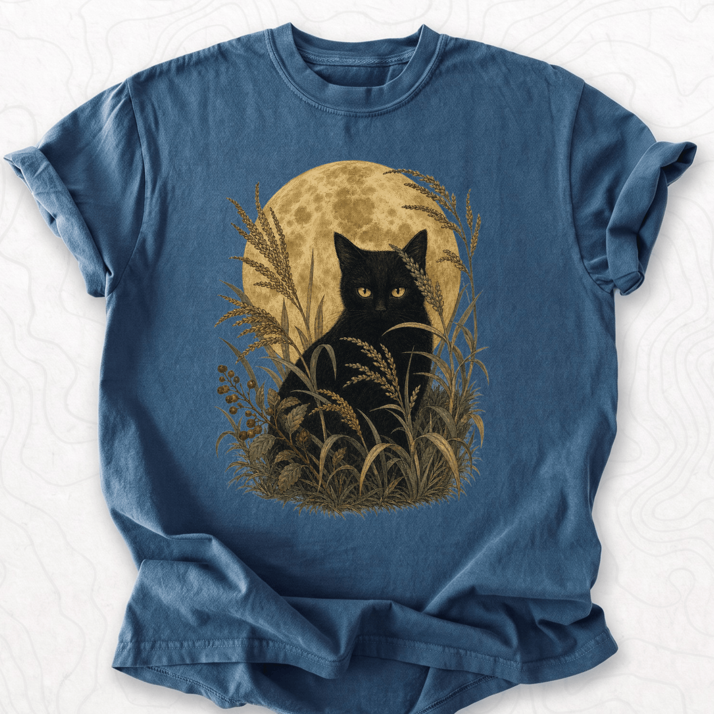 Moonlit Black Cat T-shirt