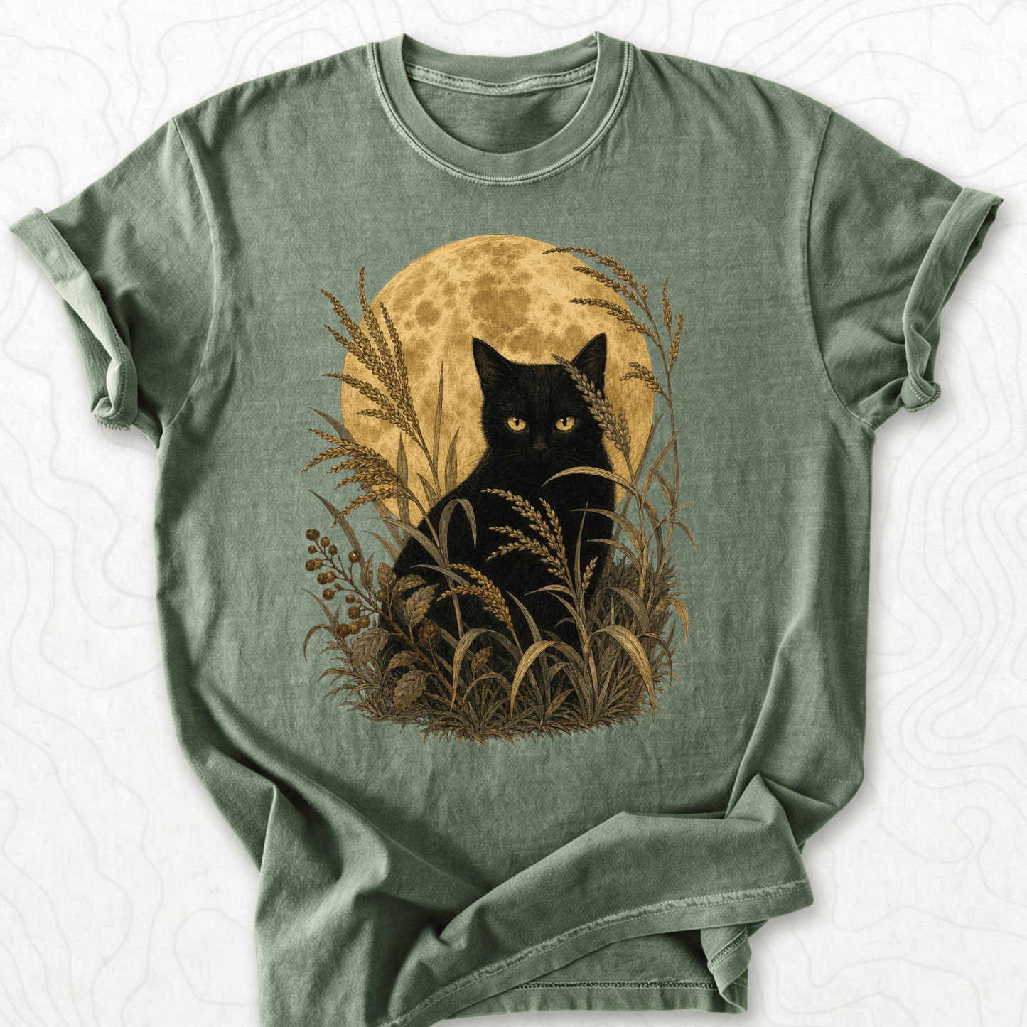 Moonlit Black Cat T-shirt