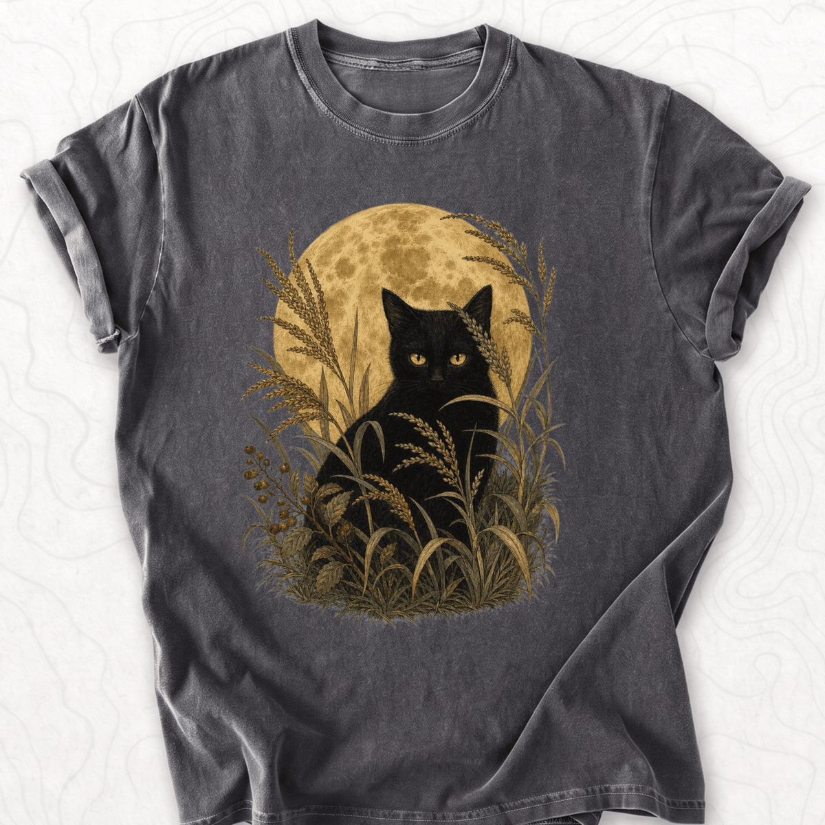 Moonlit Black Cat T-shirt