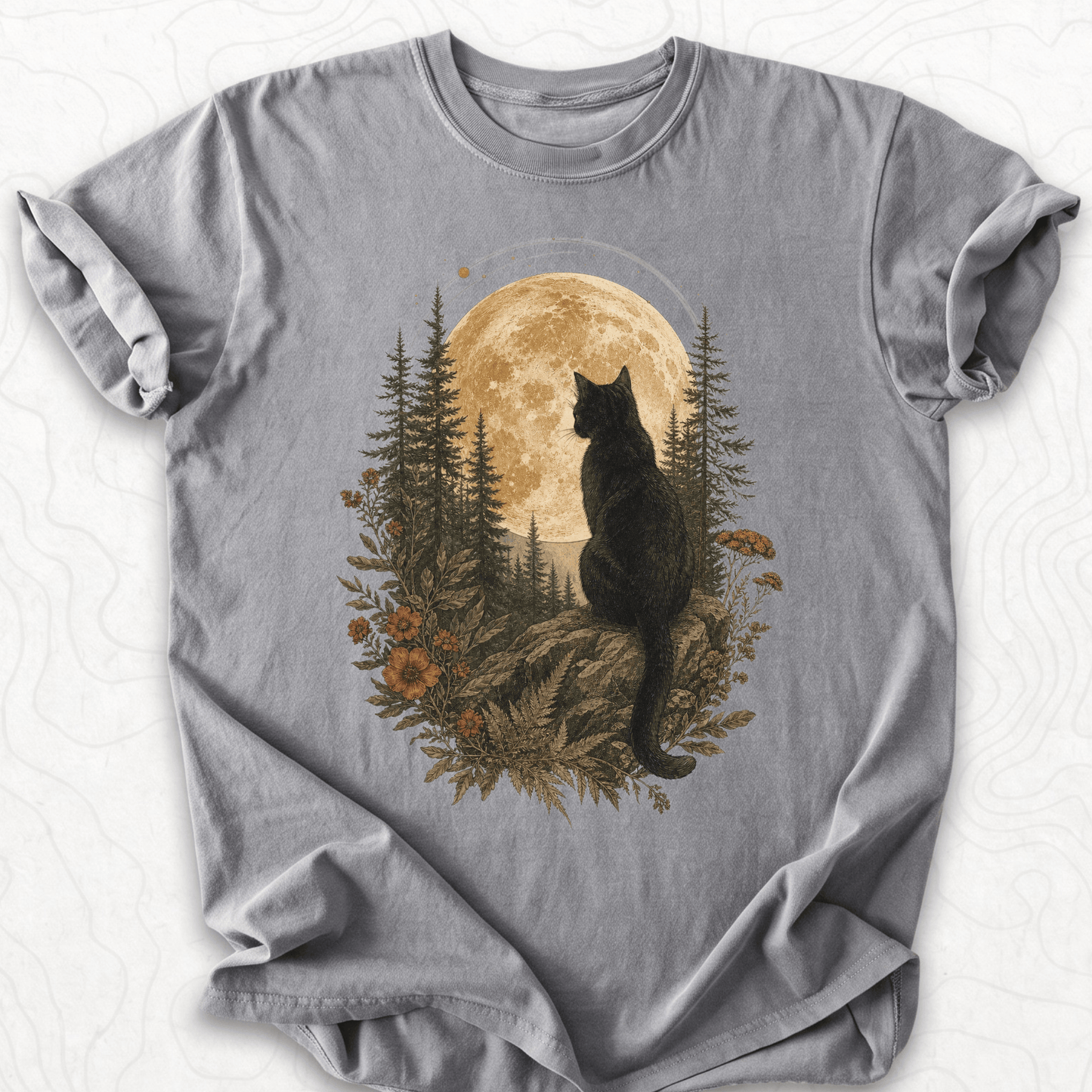 Moonlit Cat T-shirt