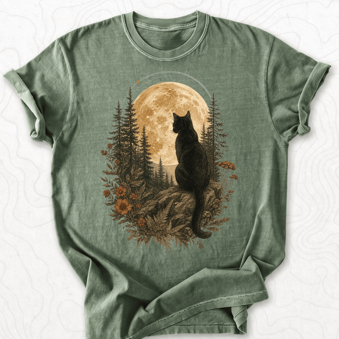 Moonlit Cat T-shirt
