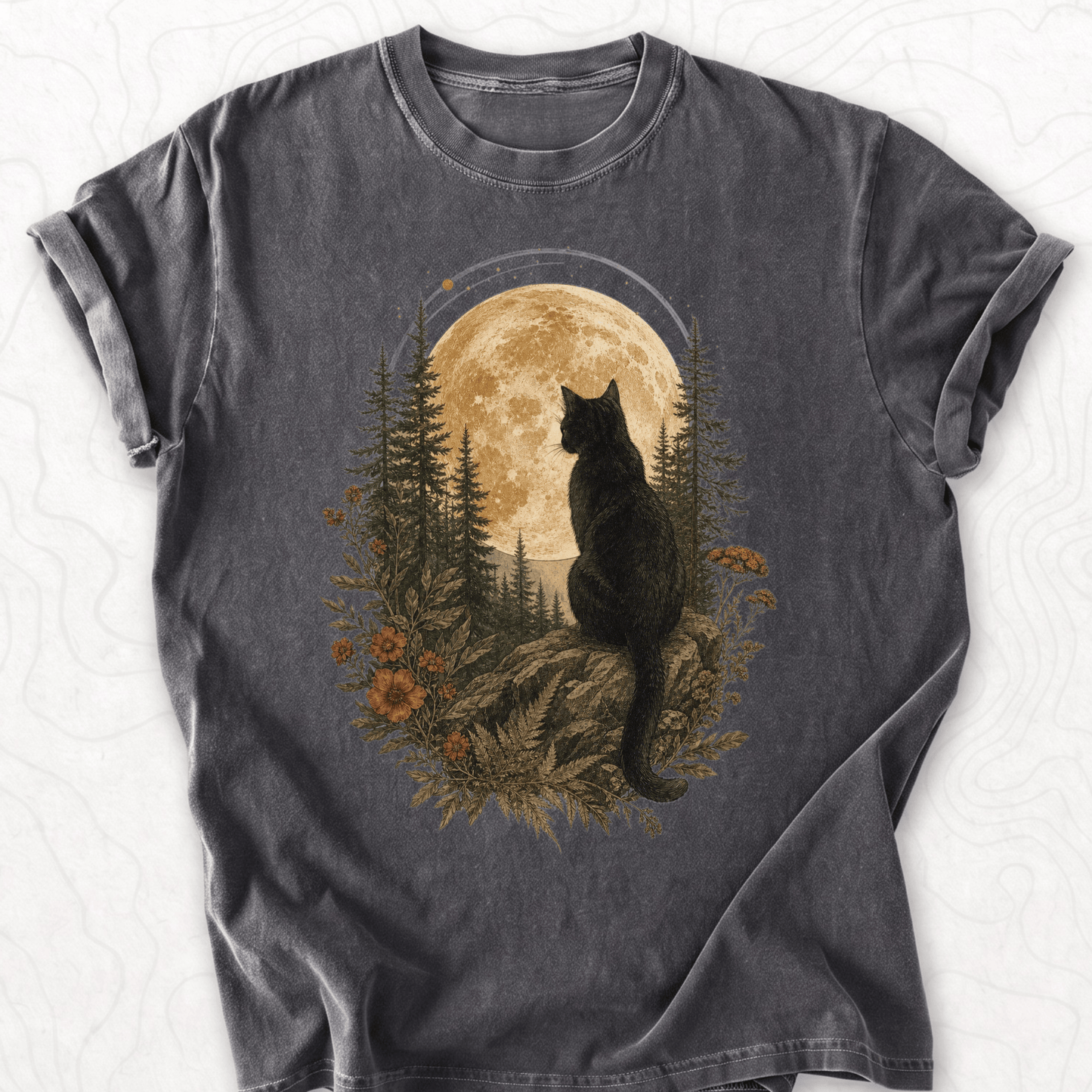 Moonlit Cat T-shirt