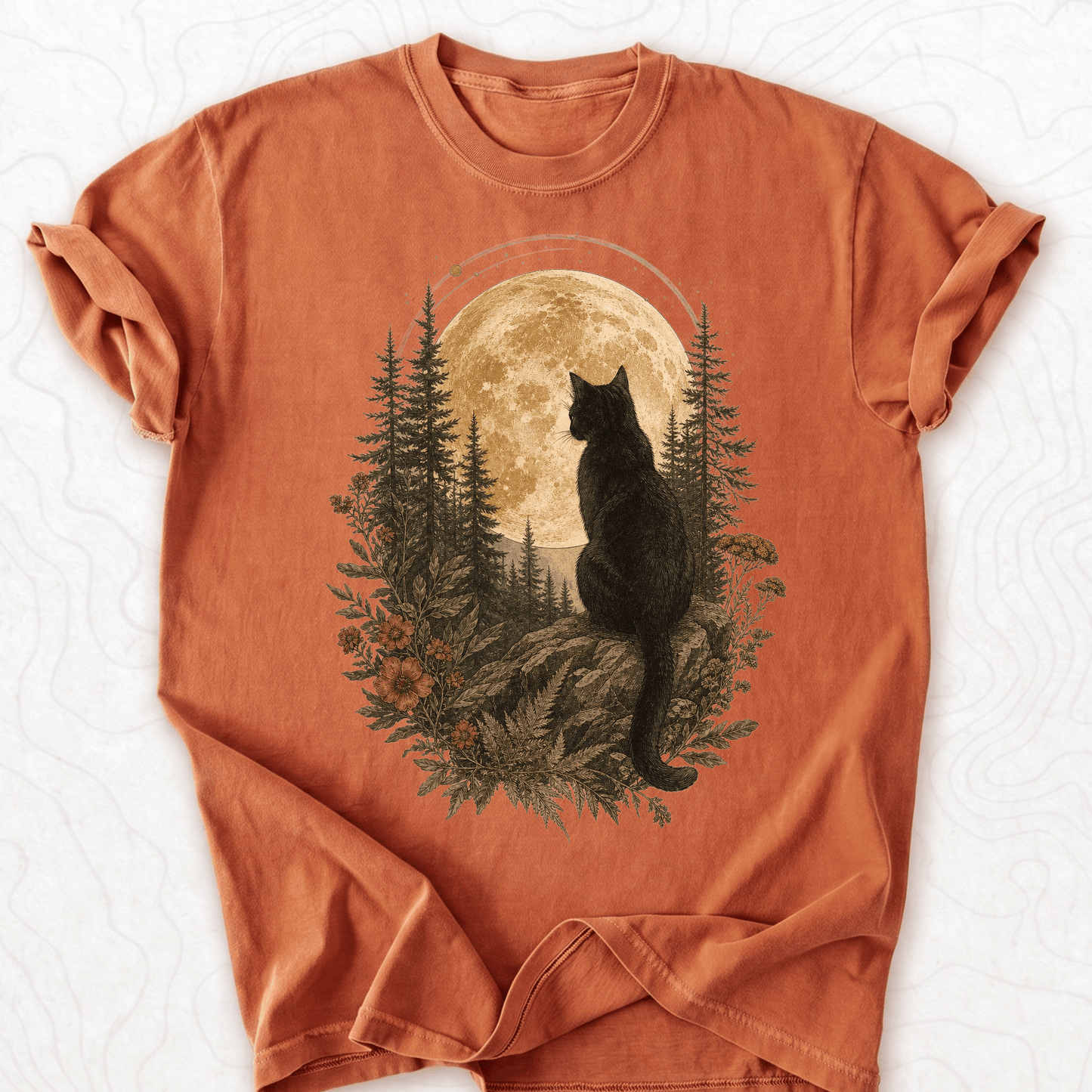 Moonlit Cat T-shirt
