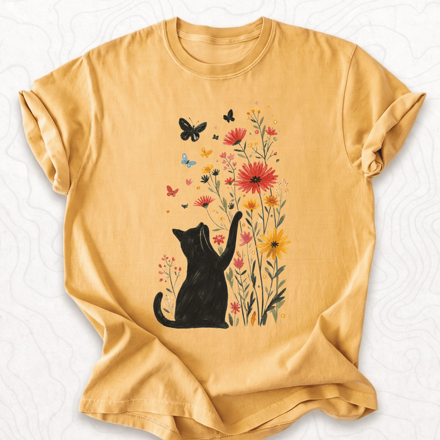Black Cat Garden T-shirt