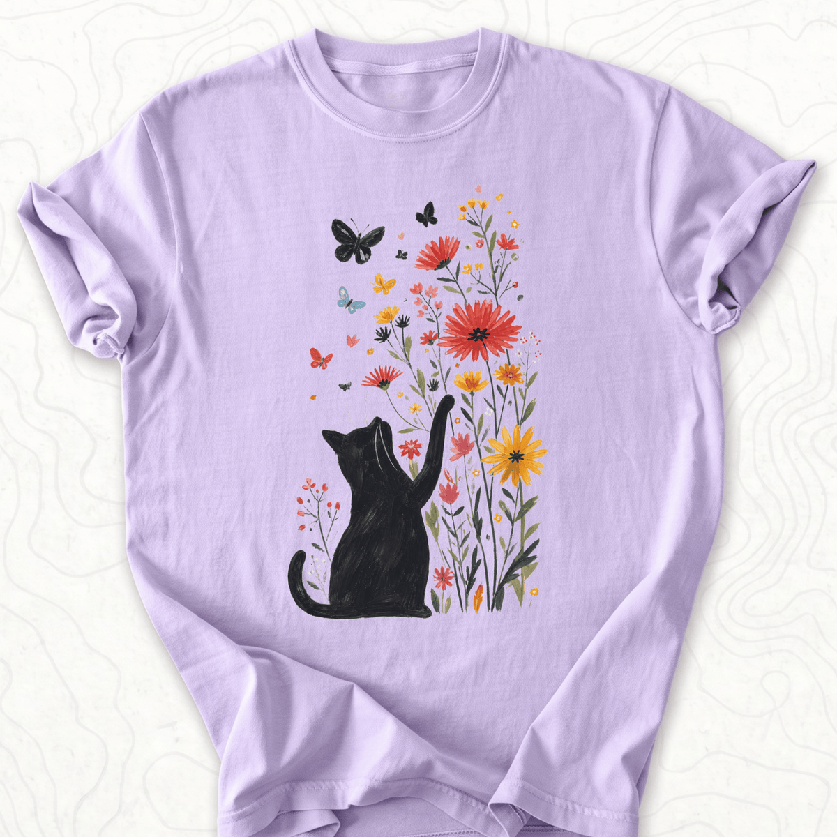 Black Cat Garden T-shirt