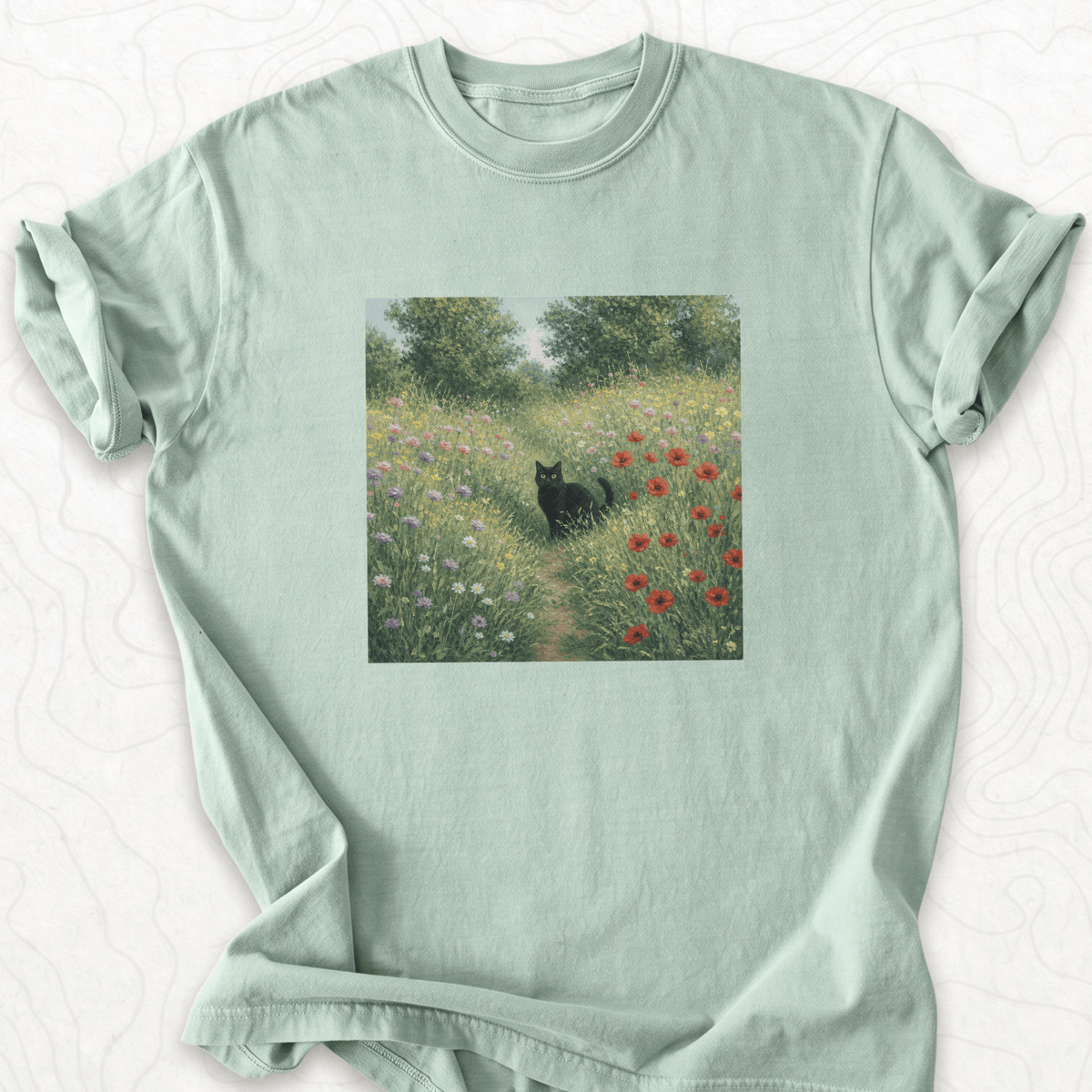 Black Cat Meadow T-shirt