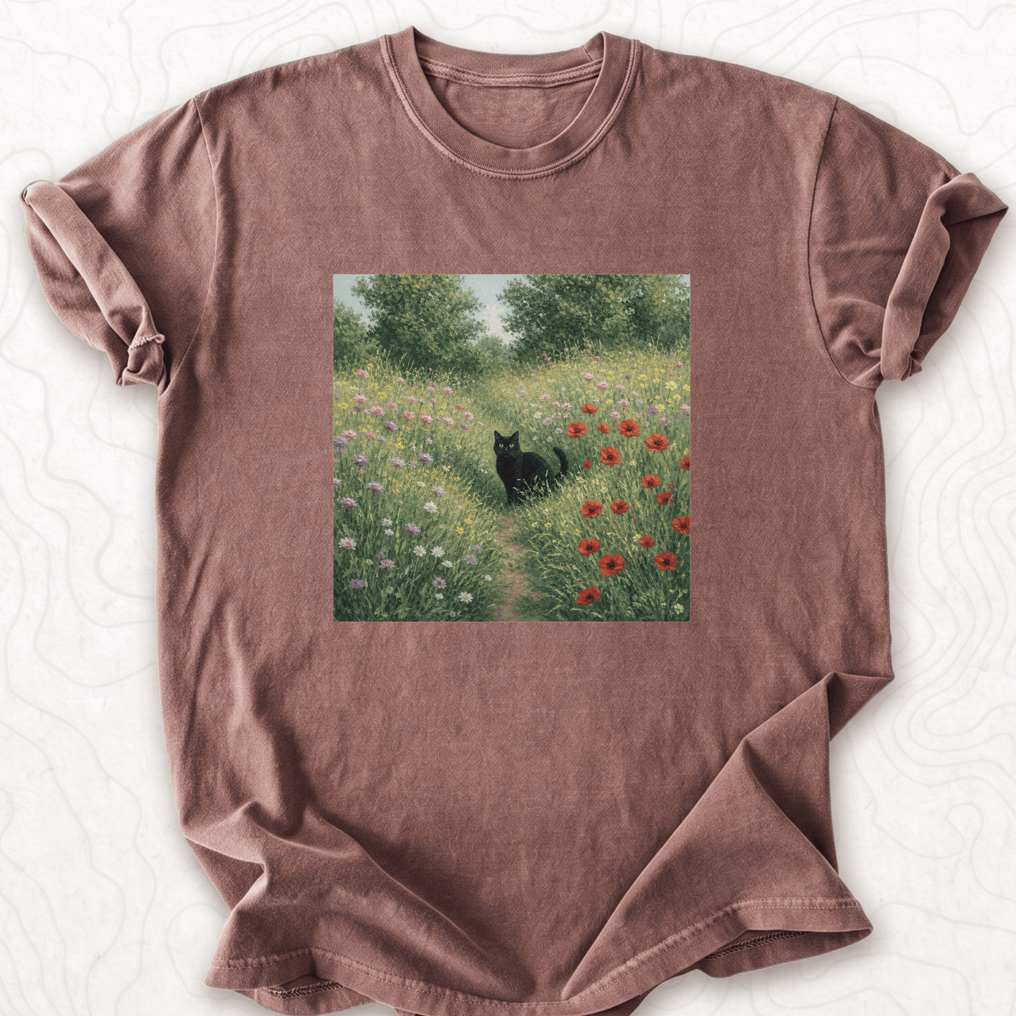 Black Cat Meadow T-shirt