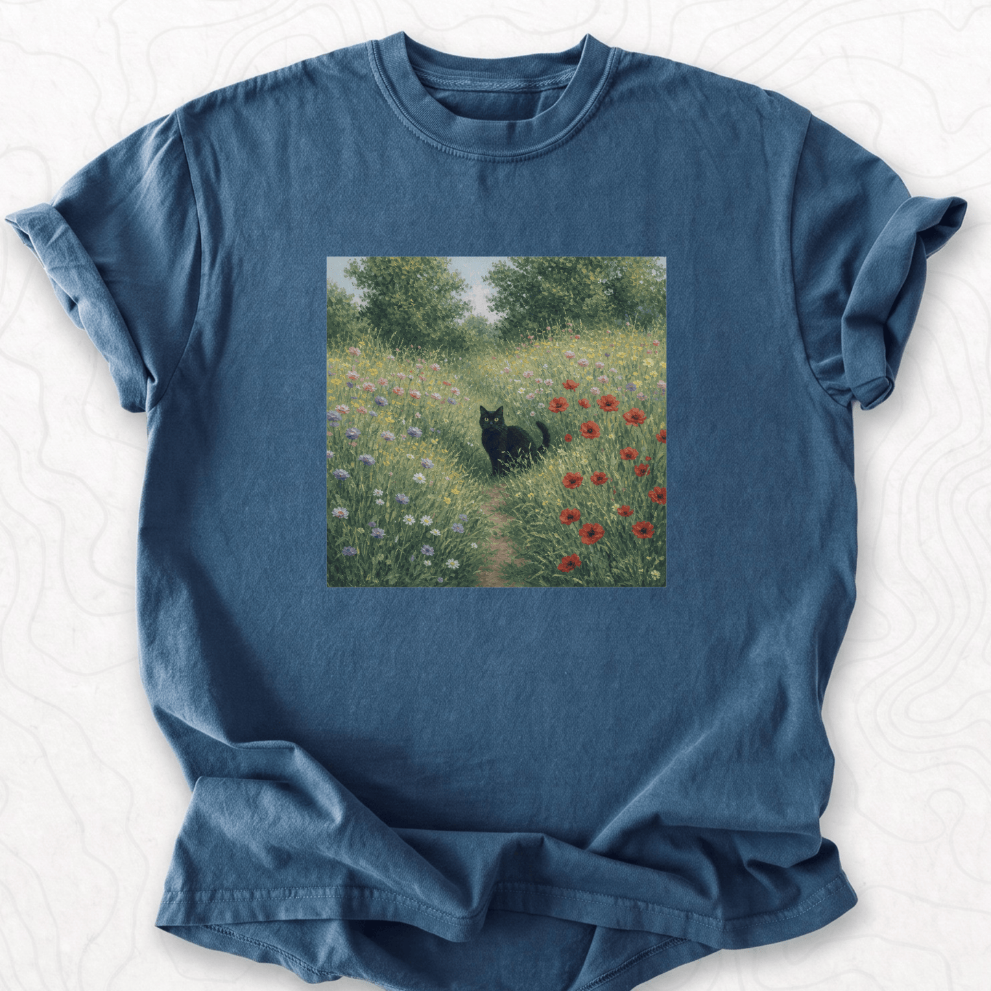 Black Cat Meadow T-shirt