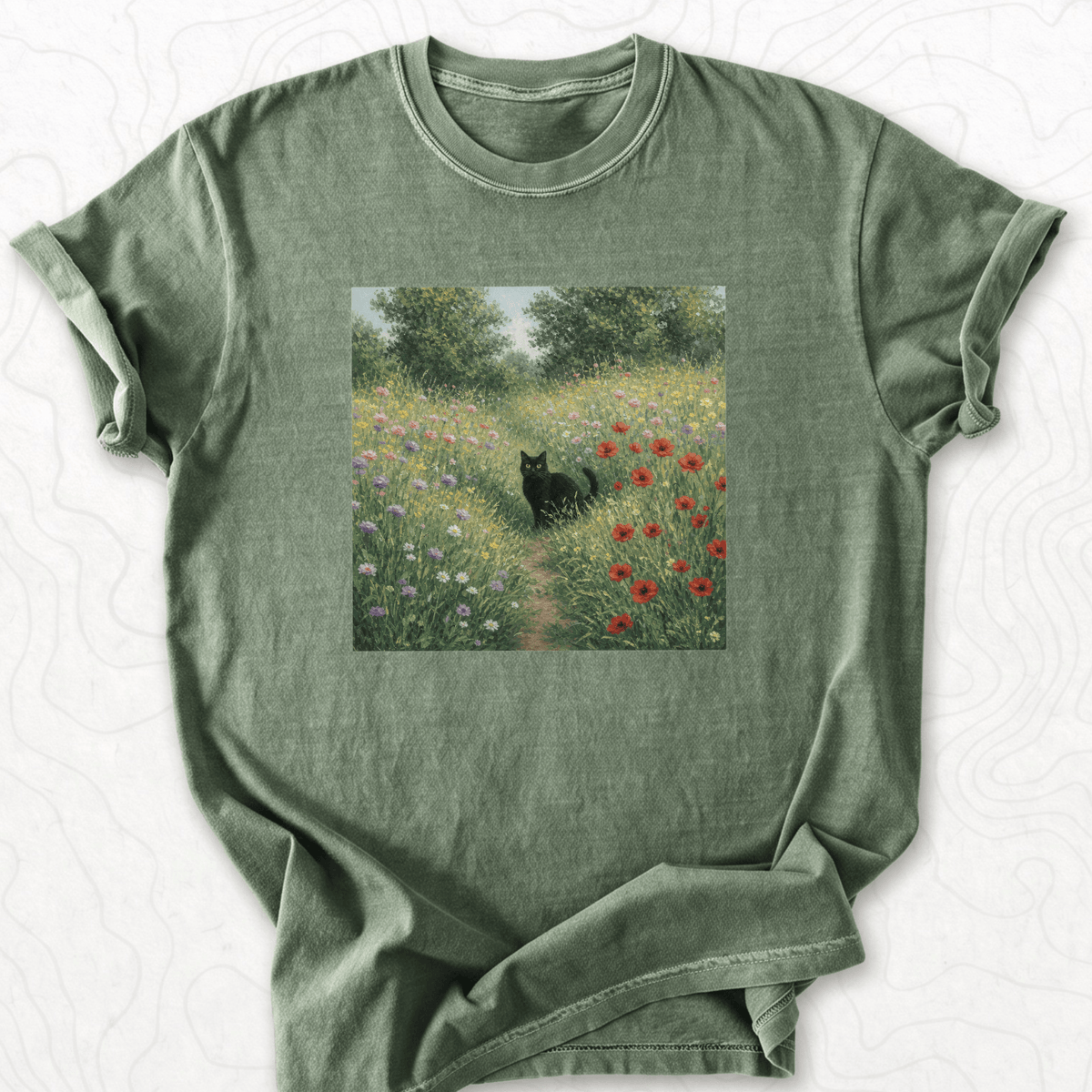 Black Cat Meadow T-shirt